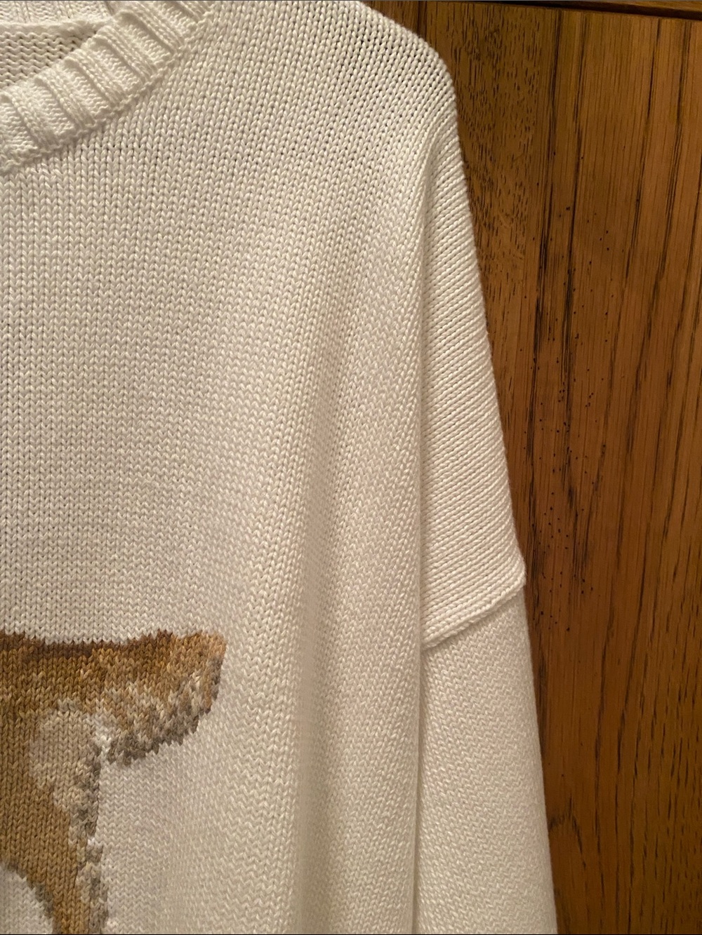 Ralph Lauren Woman’s Off White Intarsia-Knit Vizsla Crewneck Sweater Sz XXL NWT - Picture 11 of 13